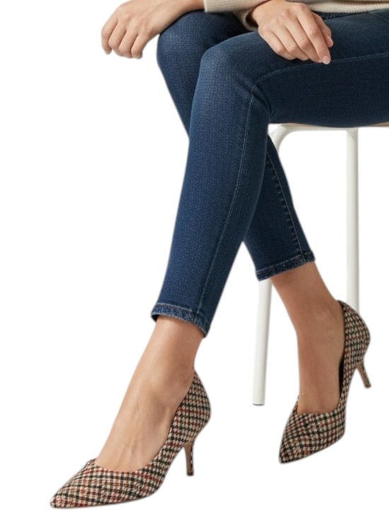 Charles By Charles David Shoes - Charles By Charles David Multicolor Houndstooth Pointed-Toe Pumps Size 6 -- WORK